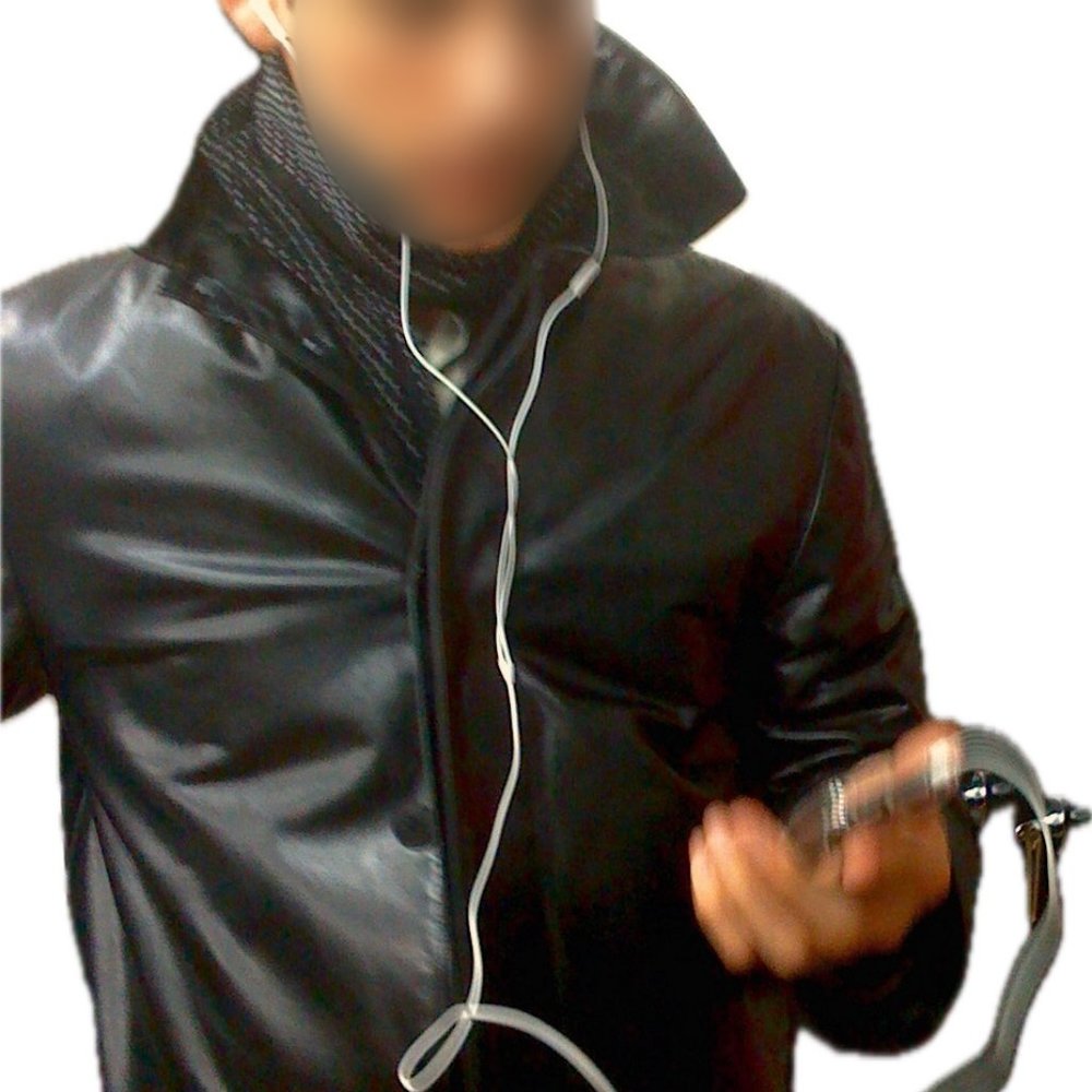 "M0851" Men's Beautiful Black Long LEATHER Coat
